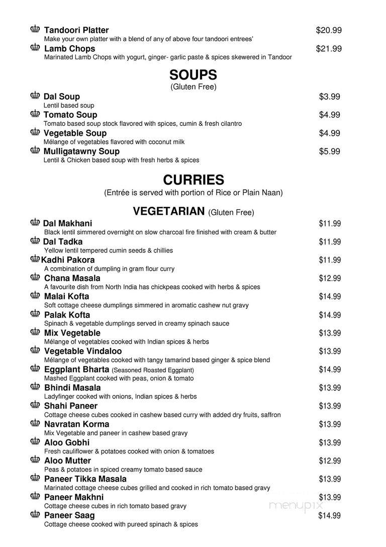 Royal Spice - Victoria, BC menu_pic