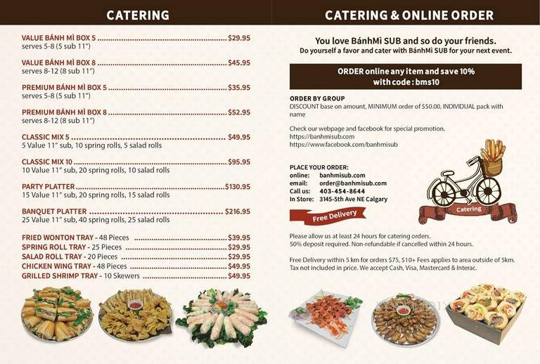 BanhMi Sub - Calgary, AB menu_pic