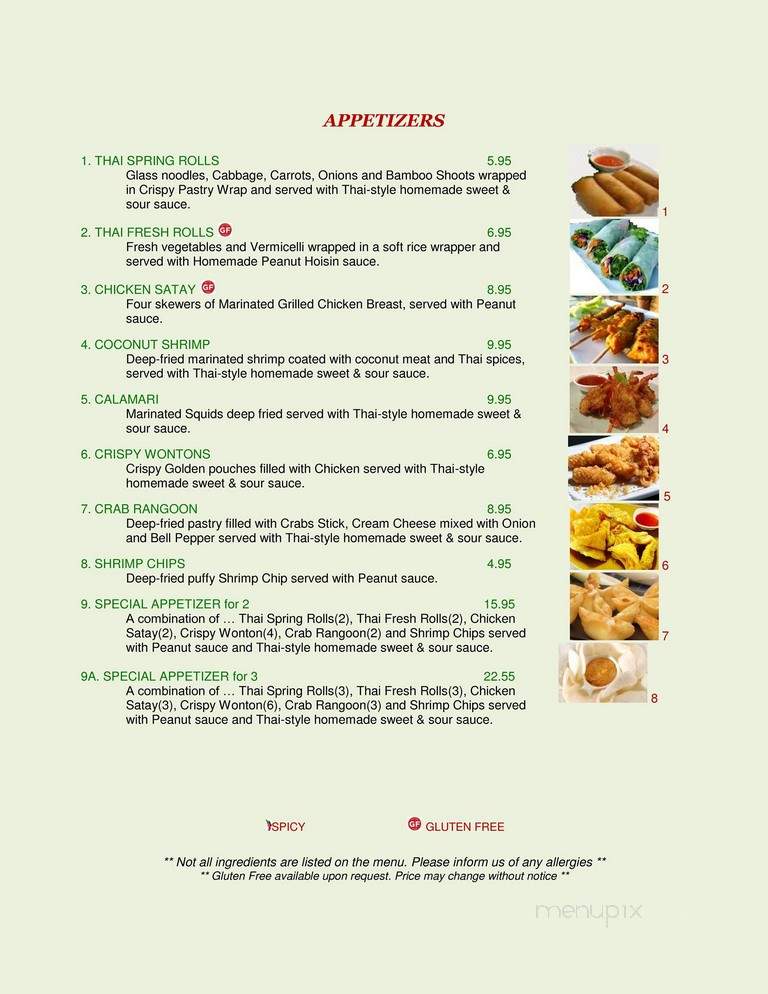 Thai  Waterdown - Hamilton, ON menu_pic