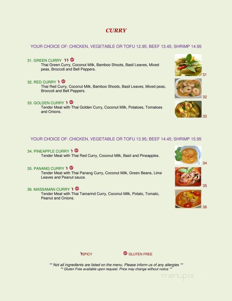 Thai  Waterdown - Hamilton, ON menu_pic