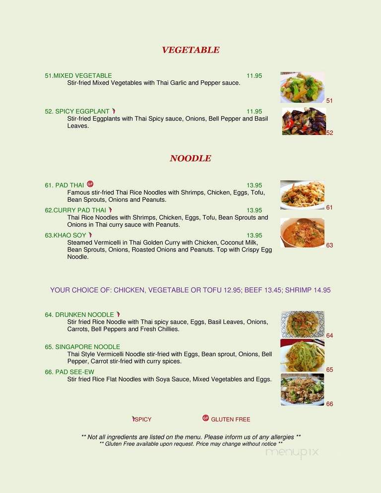 Thai  Waterdown - Hamilton, ON menu_pic