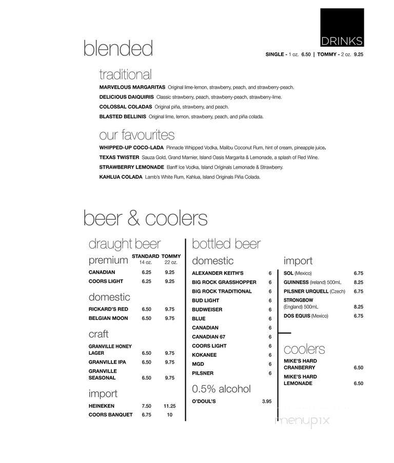 Sawmill Prime Rib & Steak House - Leduc, AB menu_pic