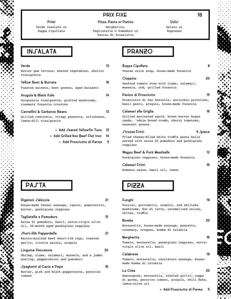 CIMA Enoteca - Hamilton, ON menu_pic