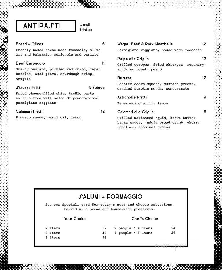 CIMA Enoteca - Hamilton, ON menu_pic