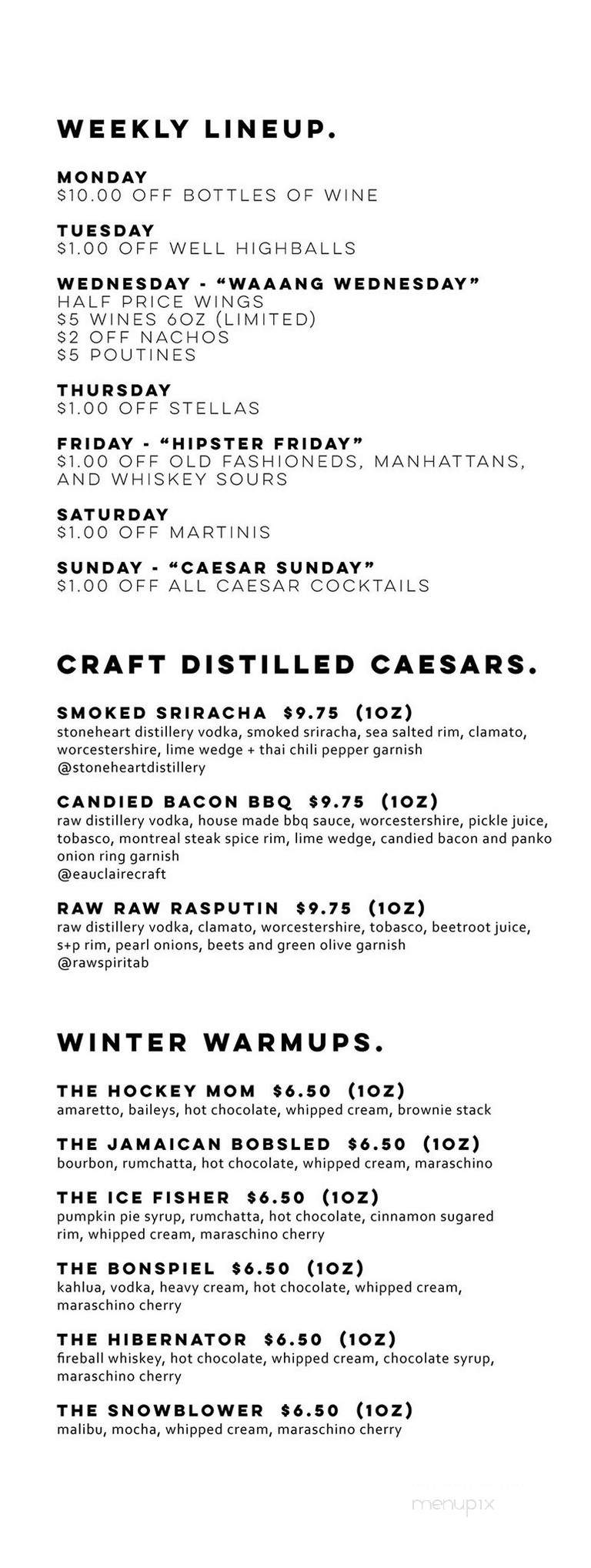 Grouchy Daddy's - Olds, AB menu_pic