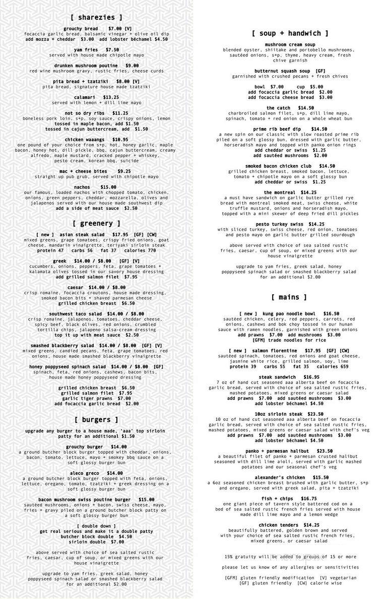 Grouchy Daddy's - Olds, AB menu_pic