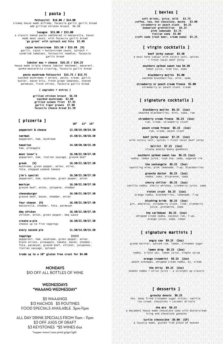 Grouchy Daddy's - Olds, AB menu_pic