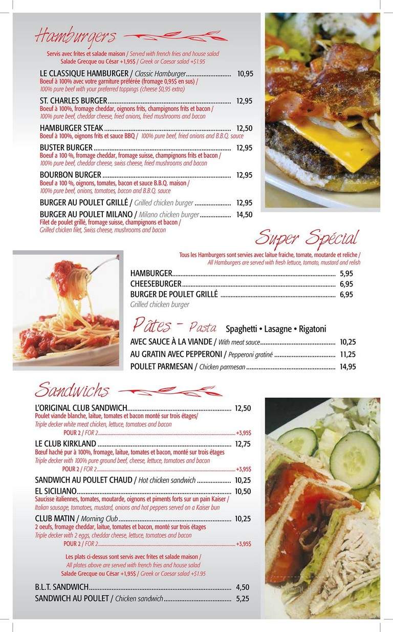 Pizzalini - Kirkland, QC menu_pic
