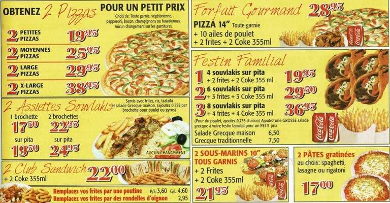 Pizzalini - Kirkland, QC menu_pic