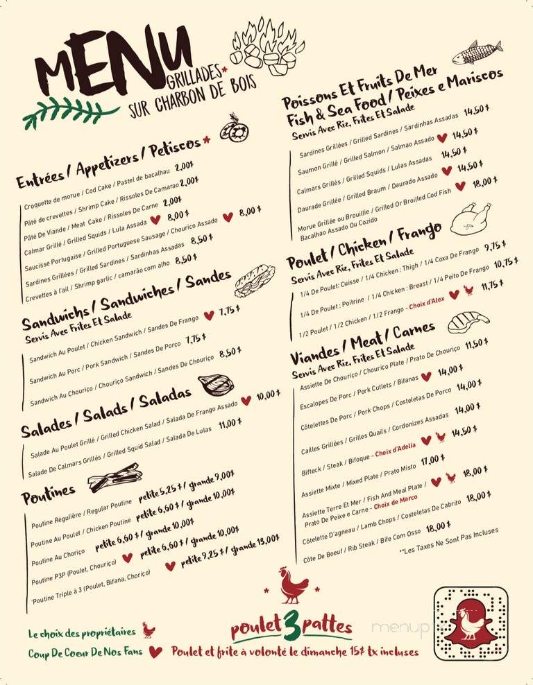 Poulet 3 Pattes - Montreal, QC menu_pic