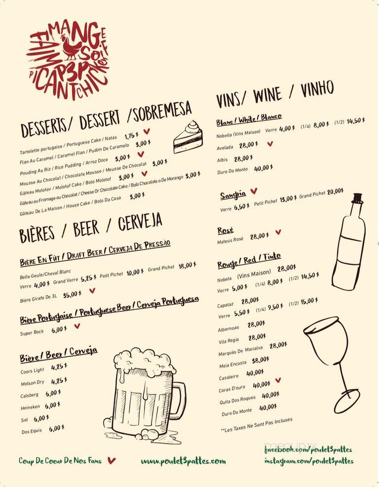 Poulet 3 Pattes - Montreal, QC menu_pic