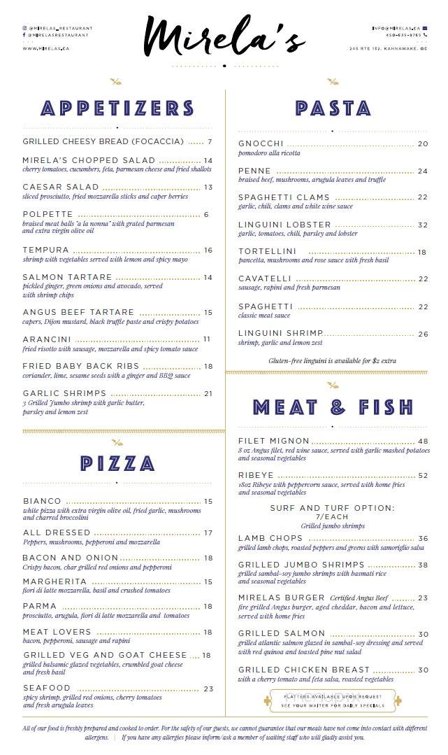Mirela's - Kahnawake, QC menu_pic