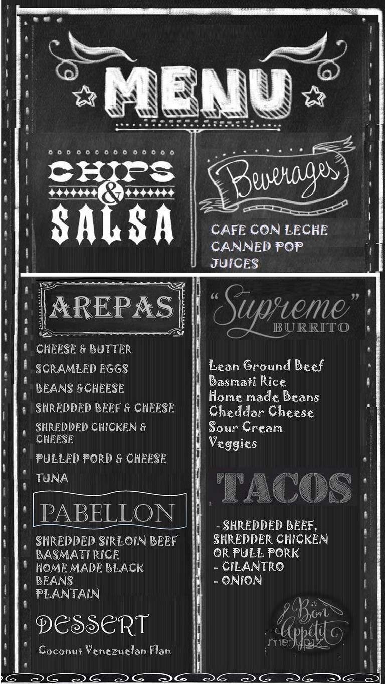 Chevere Eh! - Vancouver, BC menu_pic