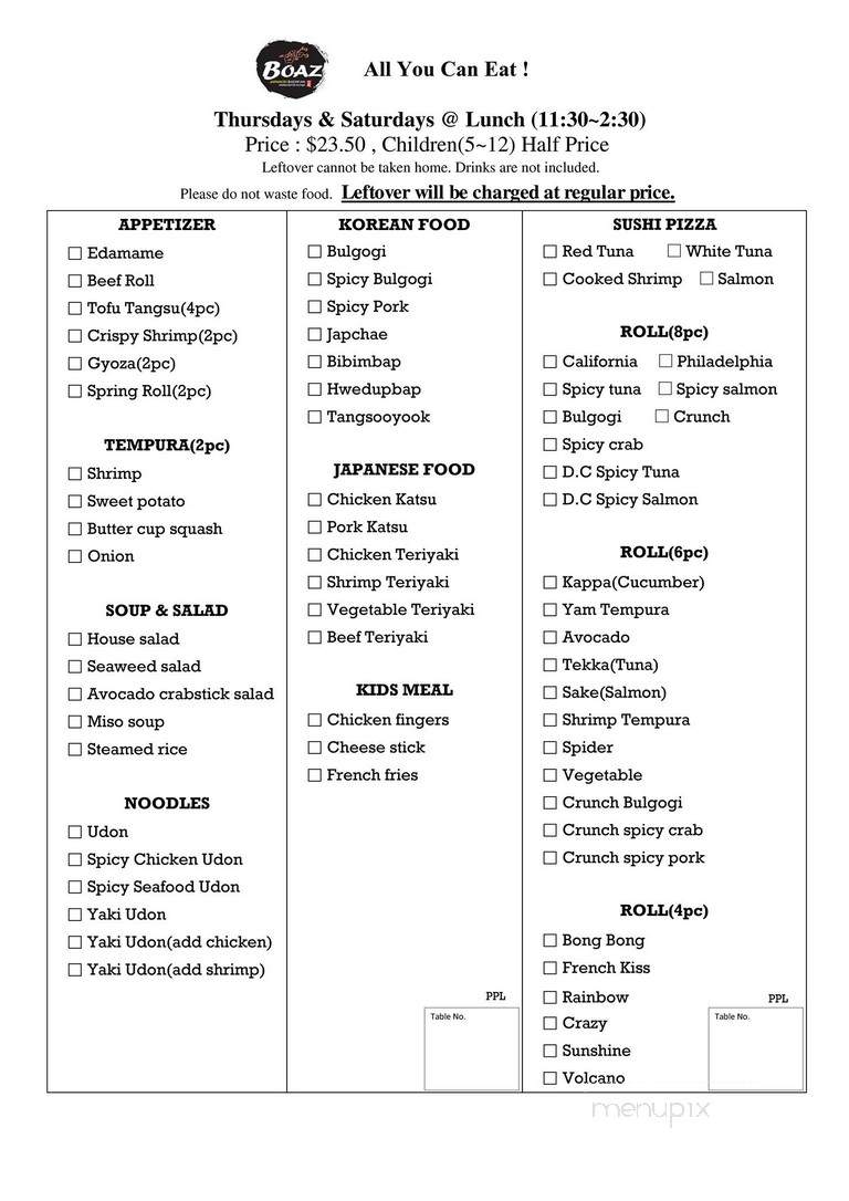 Boaz - St John, NB menu_pic
