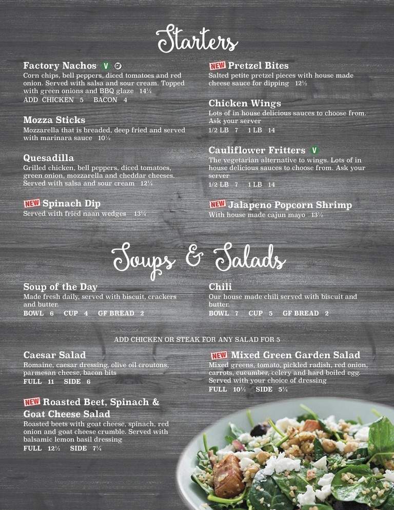 Match Factory - Hampton, NB menu_pic