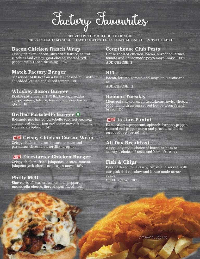 Match Factory - Hampton, NB menu_pic