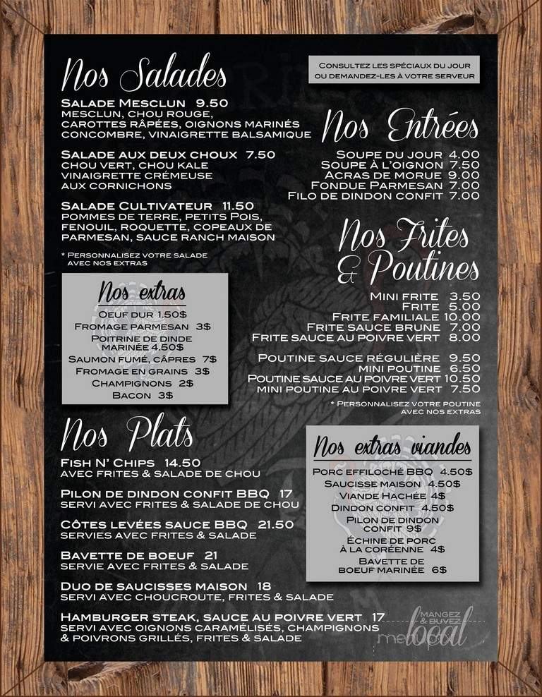 L'Epicerie-Cafe Dunham - Dunham, QC menu_pic