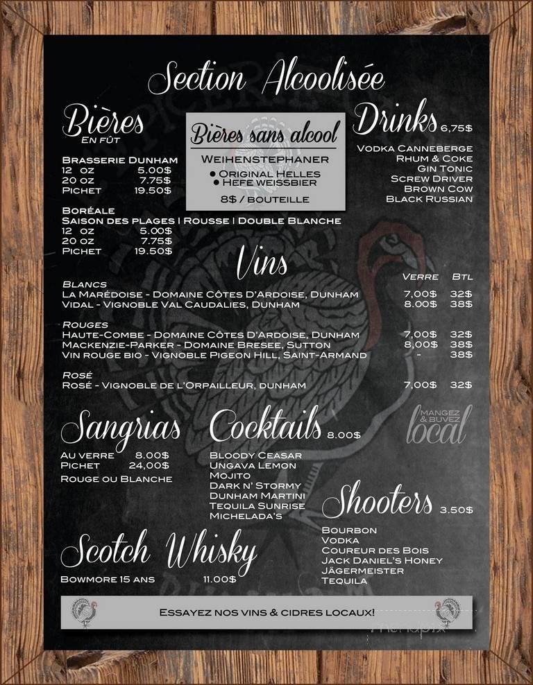 L'Epicerie-Cafe Dunham - Dunham, QC menu_pic