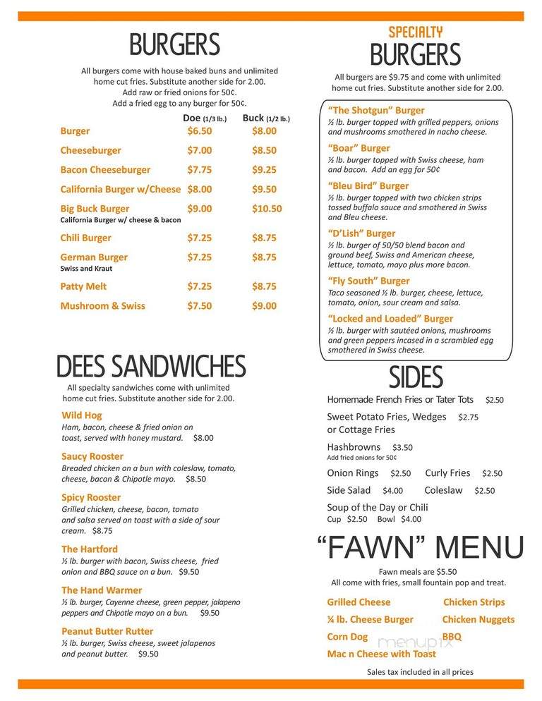 D's Dear Stand - Sheldon, ND menu_pic