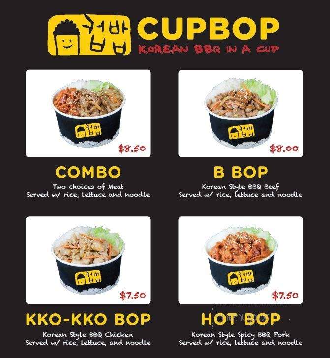 Cupbop - Salt Lake City, UT menu_pic