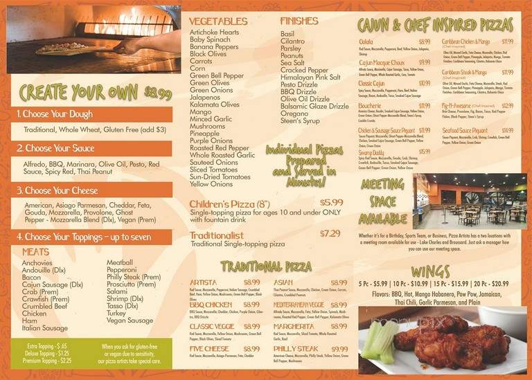 Pizza Artista Broussard - Broussard, LA menu_pic