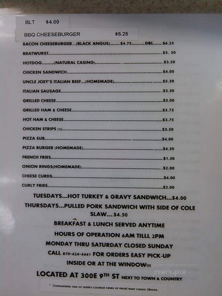 The Dinky Diner - Mountain Home, AR menu_pic
