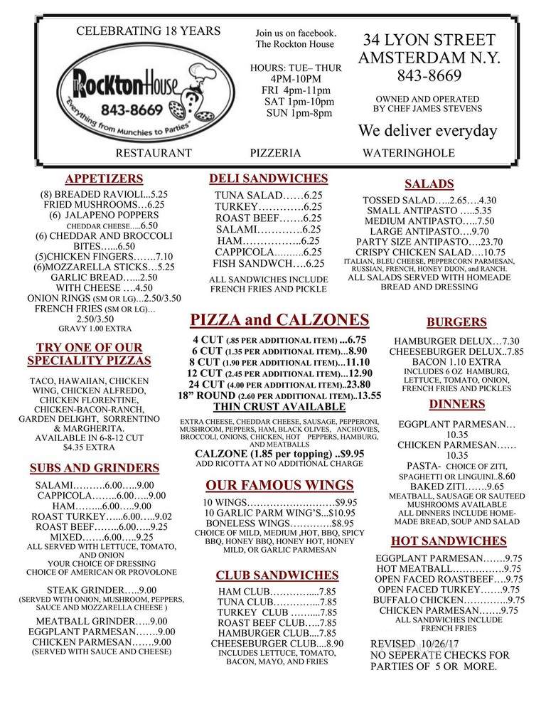 Menu Of Rockton House In Amsterdam NY 12010 menu-of-rockton-house-in-amsterdam-ny-12010