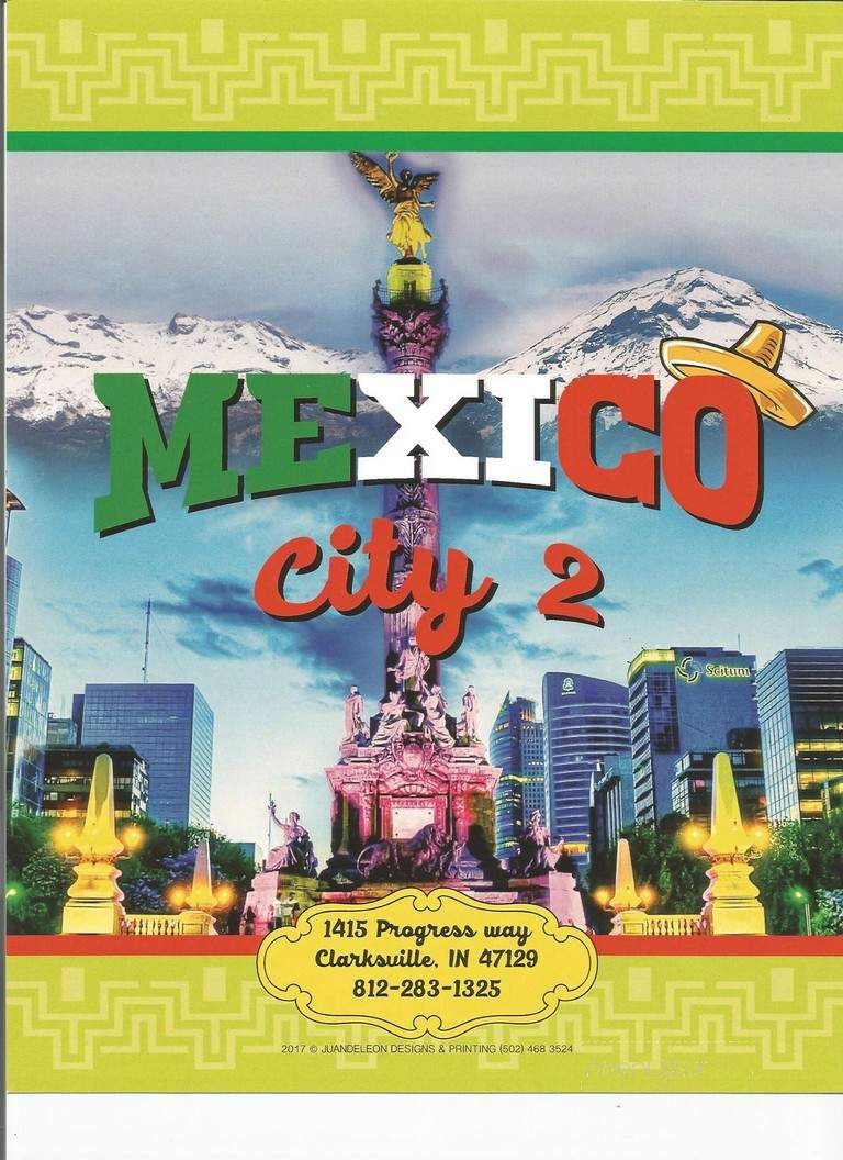 Mexico City 2 - Clarksville, IN menu_pic