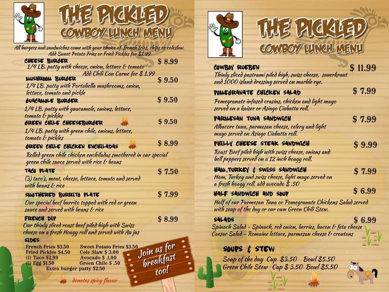 Pickled Cowboy - Alto, NM menu_pic