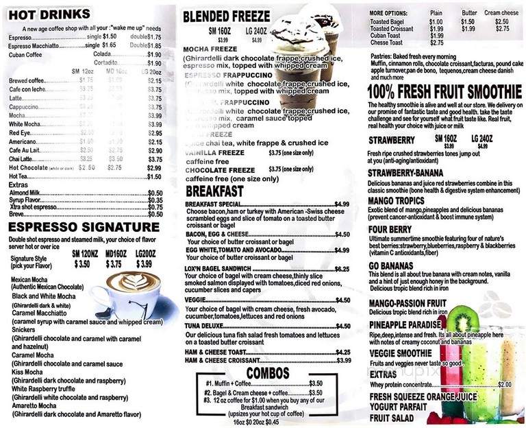 Espresso Yourself - Margate, FL menu_pic