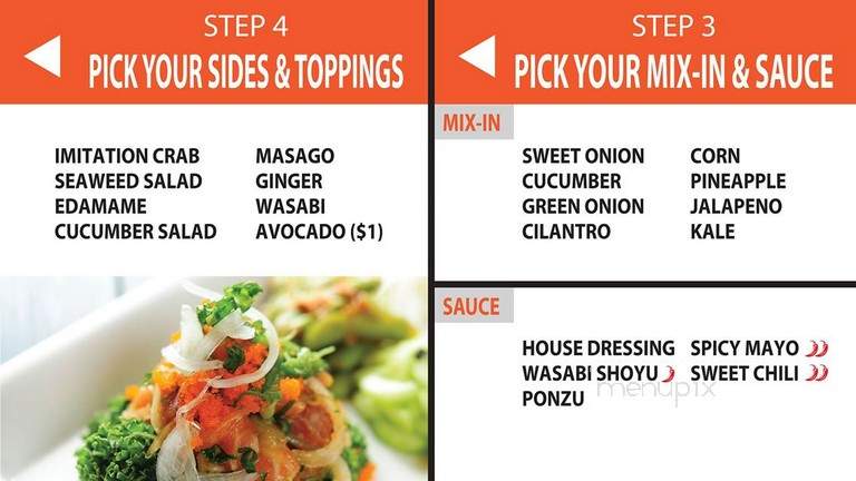 Poke Bar - Charlotte, NC menu_pic