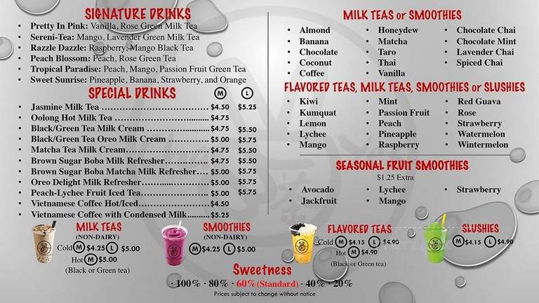 ChaYes Tea - Saint Paul, MN menu_pic