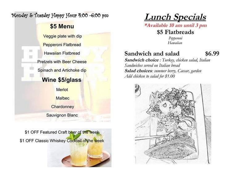 Kora Brew House and Wine Bar - Bryan, OH menu_pic