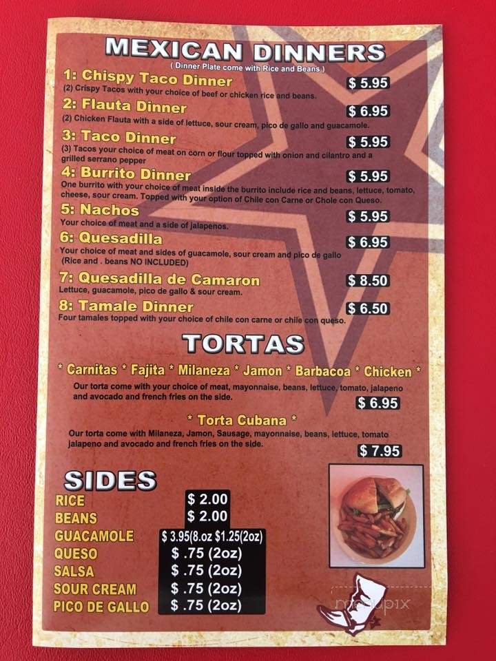 Cowboy Taqueria Mexican Foood - Terrell, TX menu_pic