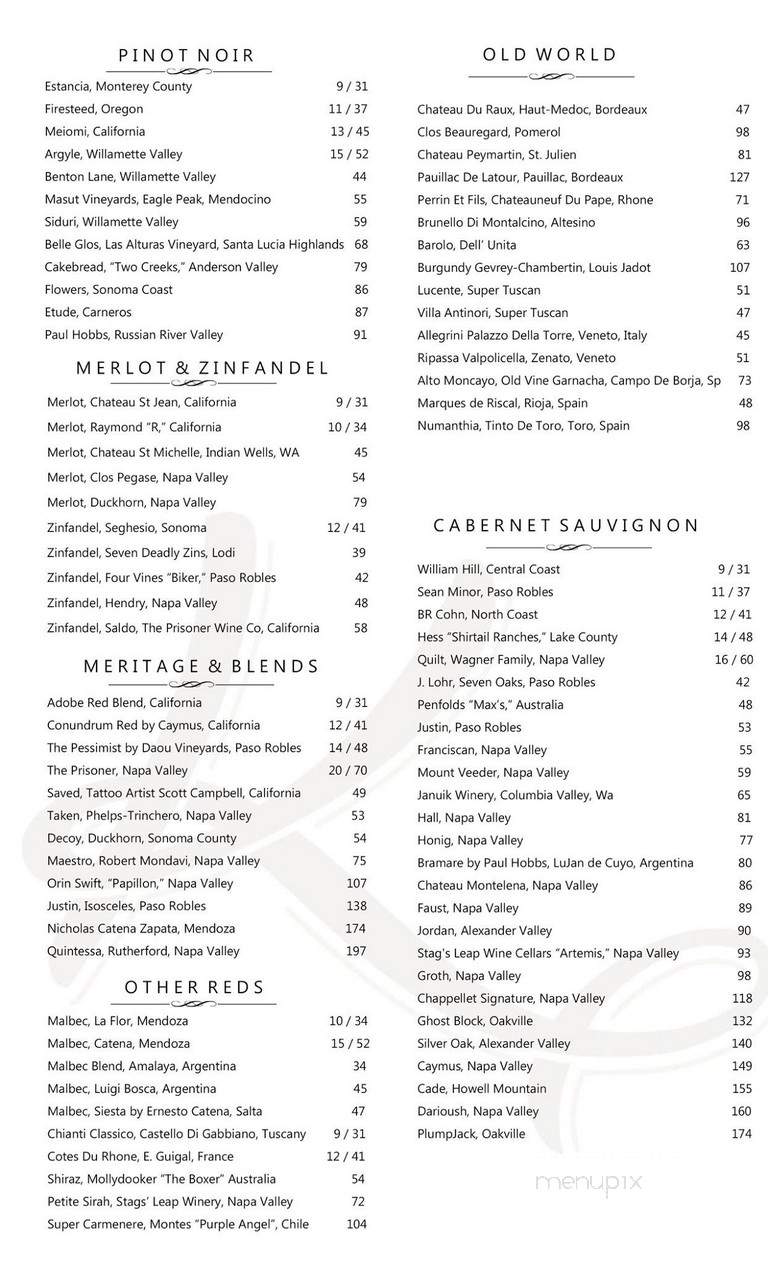 Kaluz - Wellington, FL menu_pic