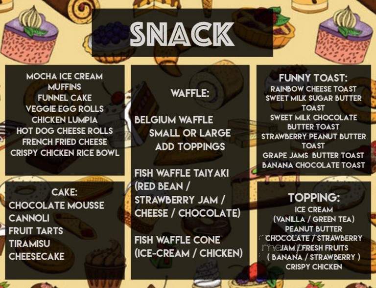 Noon's Boba Cafe - Henderson, NV menu_pic