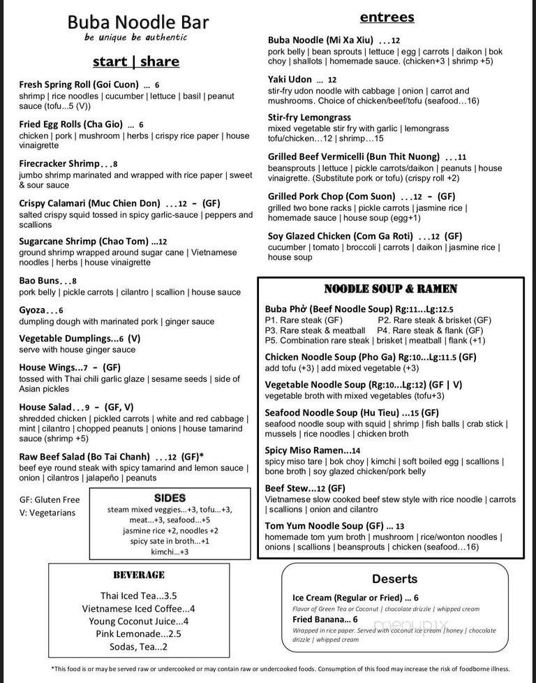 Buba Noodle Bar - Manchester, NH