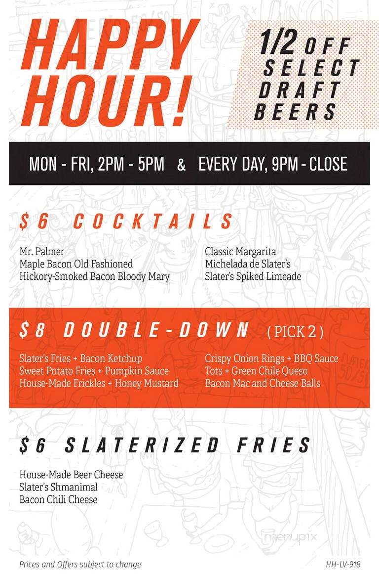 Slater's 50/50 - Las Vegas, NV menu_pic