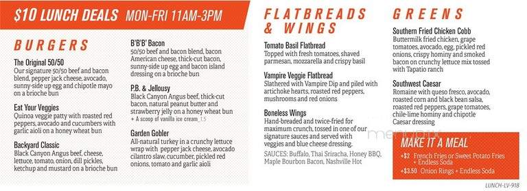 Slater's 50/50 - Las Vegas, NV menu_pic