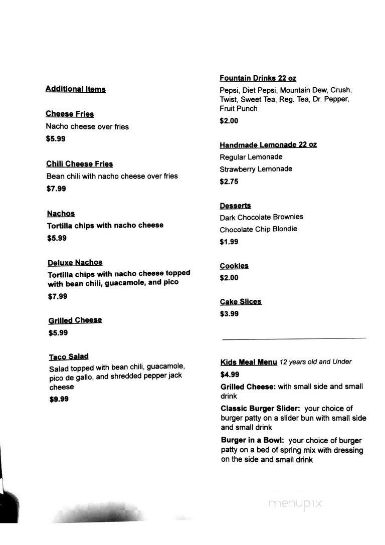 Unburger Grill - Dearborn, MI menu_pic