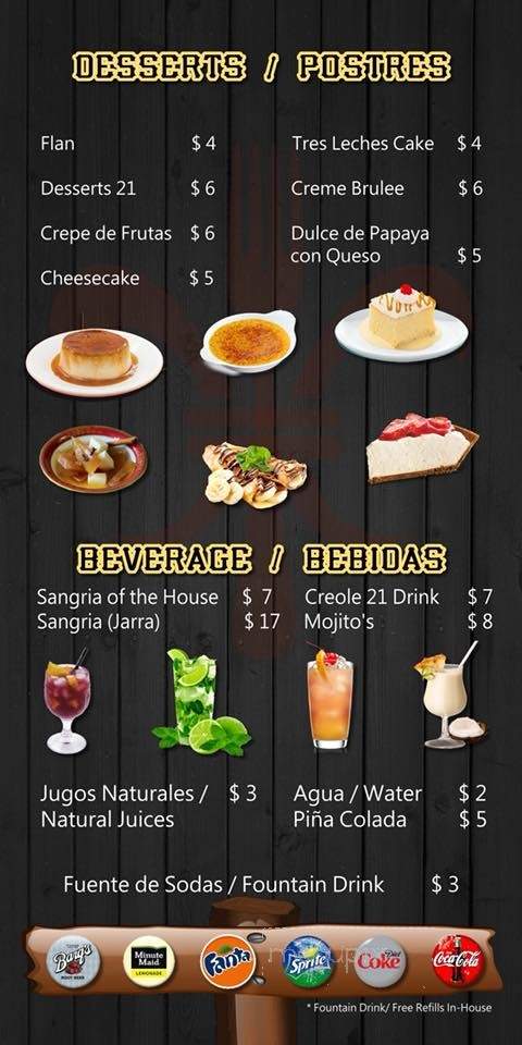 Creole 21 - Summerfield, FL menu_pic