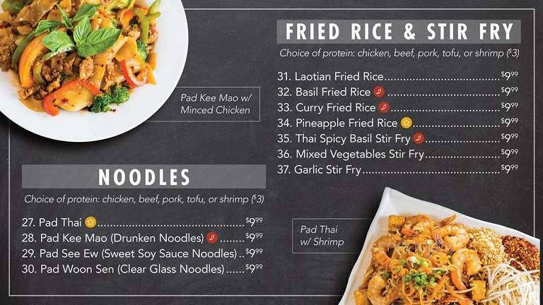 Zaap Kitchen Lao & Thai Street Eats - Dallas, TX menu_pic