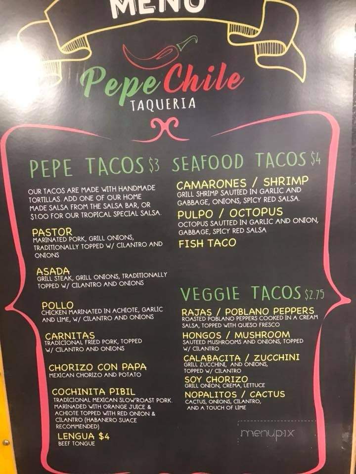 Pepe Chile Taqueria - Portland, OR menu_pic