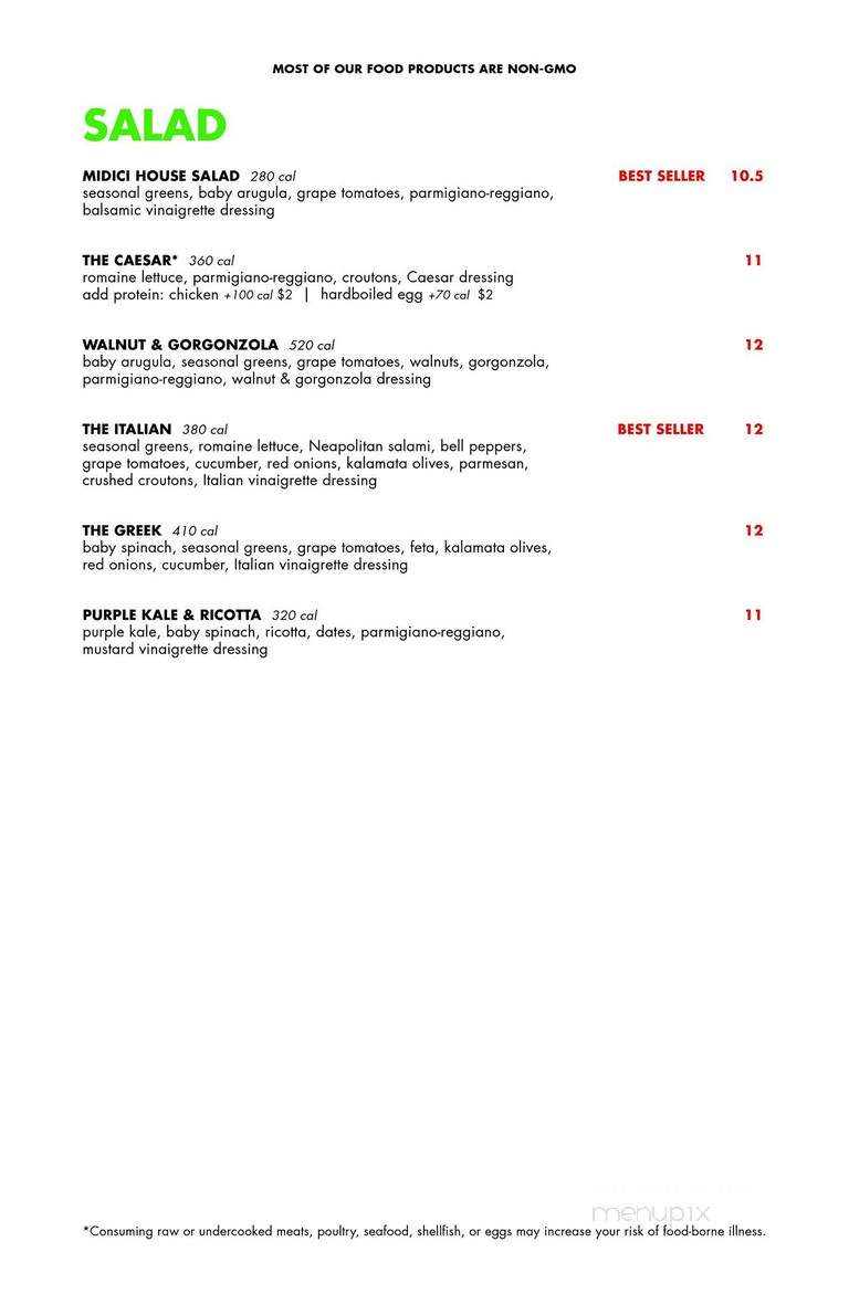 MidiCi The Neapolitan Pizza Company - Riverside, CA menu_pic