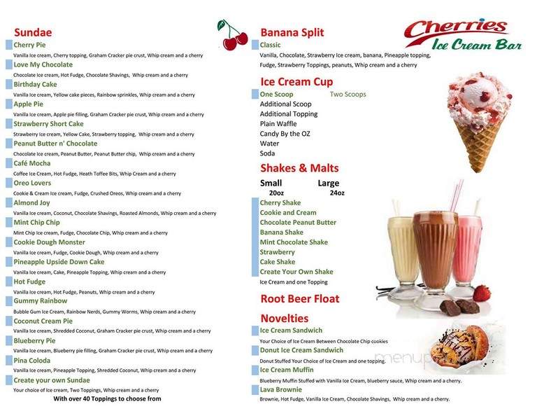 Cherries Ice Cream Bar - Independence, MO menu_pic
