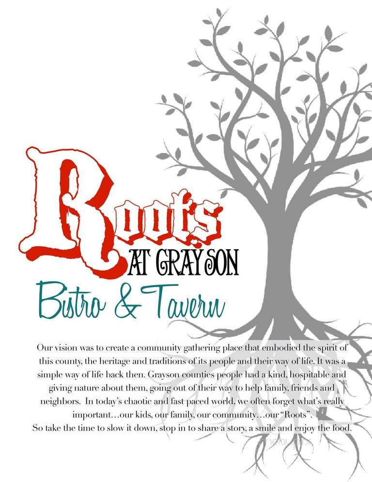 Roots At Grayson - Independence, VA menu_pic