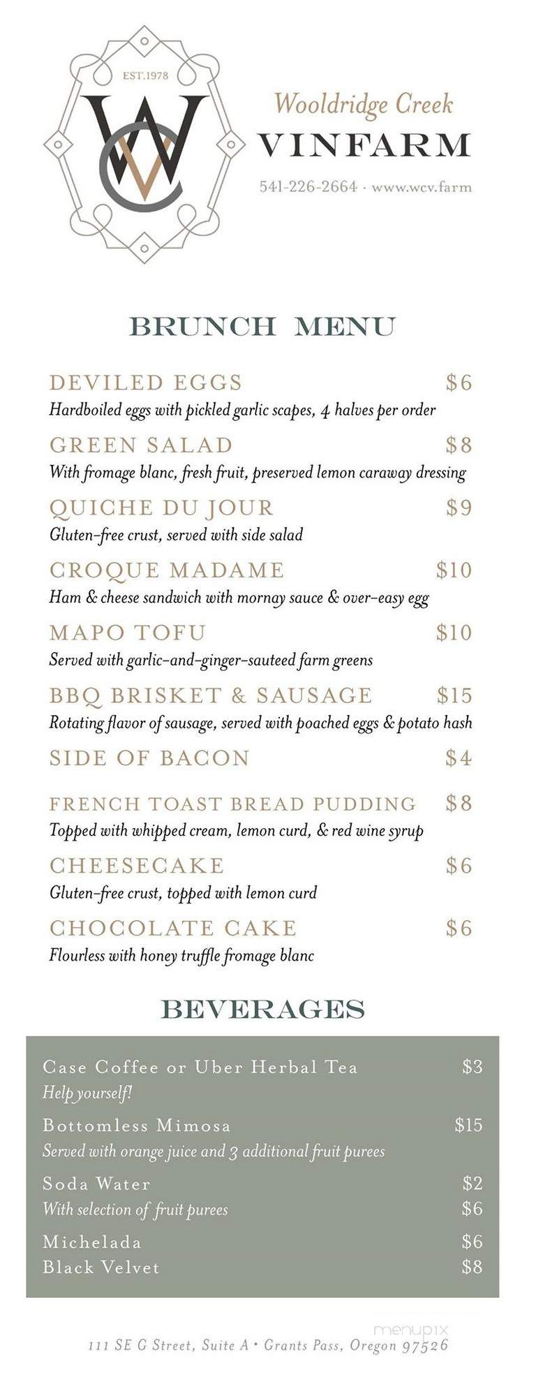 Vinfarm - Grants Pass, OR menu_pic