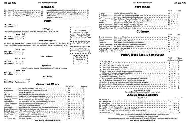 Mama Lucia's Seaside - Seaside Heights, NJ menu_pic
