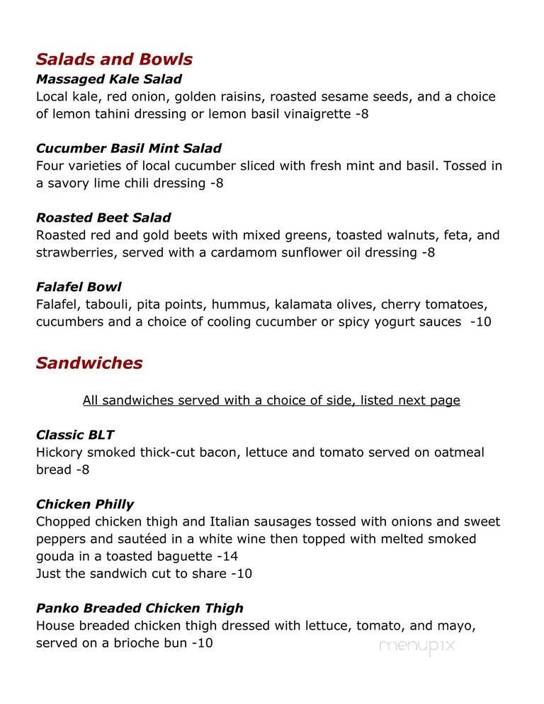 Stone's Throw Cafe - Morris, MN menu_pic