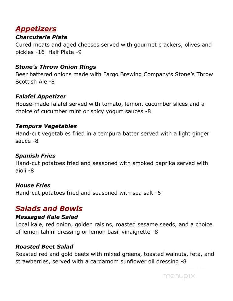 Stone's Throw Cafe - Morris, MN menu_pic